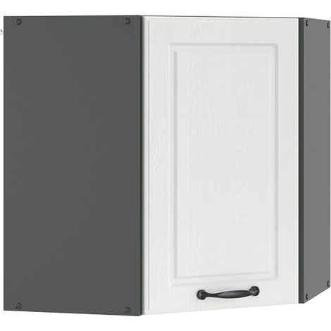 Mobile angolare da cucina R-Line, Bianco casa di campagna, 57 cm, Vicco