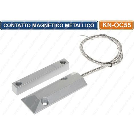 CONTATTO MAGNETICO METALLICO RINFORZATO PER PROTEZIONE CANCELLI PORTE BASCULANTI