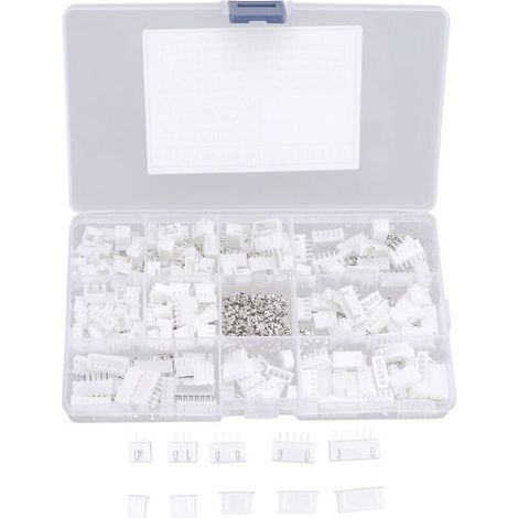 500 pièces Connecteur de fil de pontage Borne 2,54 mm Boîtier Connecteur à broche femelle Kit d'en-tête,DUBUNS