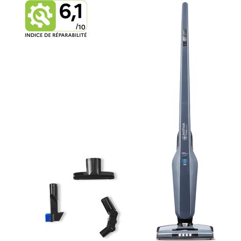 Nilfisk Easy 2 en 1 - Aspirateur Balai Vertical et Aspirateur à Main, Sans Fil et Sans Sac, Avec 3 Accessoires - Bleu (28V)