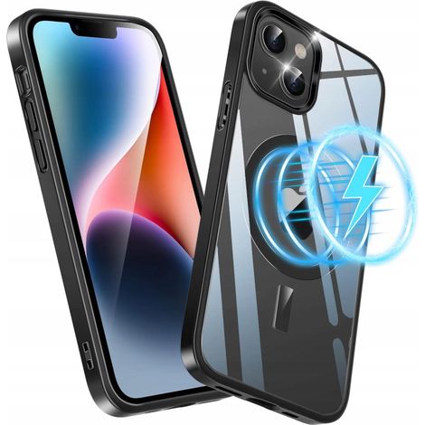 Custodia per iPhone 13 14 6.1" nera trasparente (1/5)