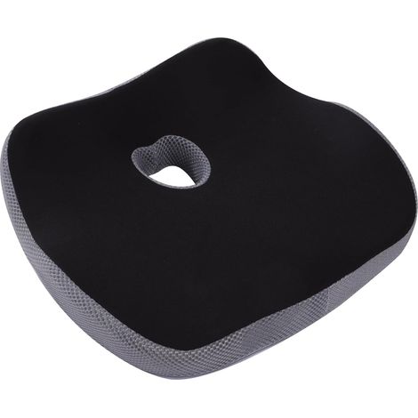 Coussin de siège à mémoire de forme pour chaise de bureau, coussin ergonomique de soutien du coccyx, coussin respirant et lavable en forme de donut avec base antidérapante, idéal pour siège de