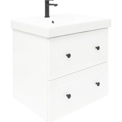 Naturel Mobile bagno con lavabo Naturel Forli 60x45x46 cm bianco lucido (FORLI60BIUVER)