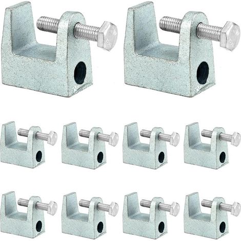 10 pièces Pince de poutre,acier galvanisé,M8 (8mm),pour la construction de ponts,la construction de bâtiments (1/5)