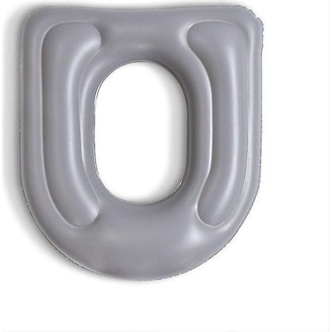 Coussin de siège de toilette gonflable avec ventouses, compatible avec les sièges de toilette allongés standard, rehausseur de siège de salle de bain. (1/5)