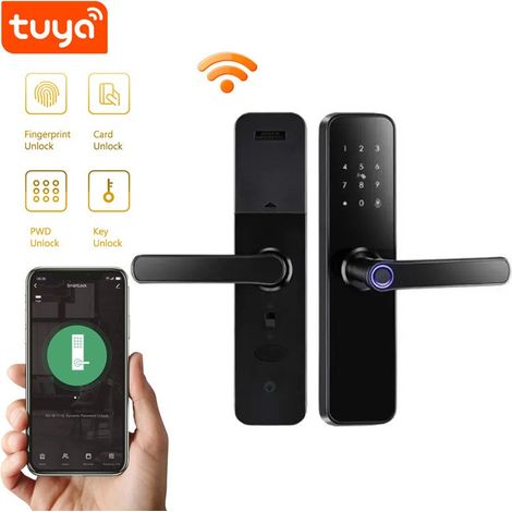 Tuya Serratura Biometrica Smart WiFi Reversibile con Blocco Maniglia (1/5)