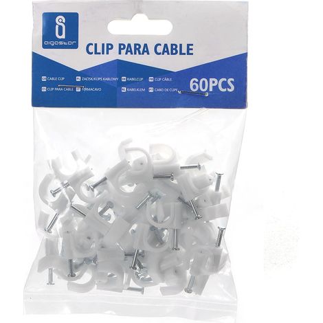 Lot de 80 serre-câbles blancs, parfaits pour organiser les câbles et garder l'espace bien rangé et sans nœuds.