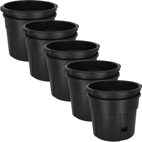 Vaso per coltivare patate sul balcone, nero, 29,5 cm, set da 5