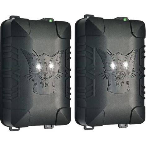 Nagetierabwehrgerät für Automotoren, 2 elektronische Ultraschall-Abwehrgeräte mit LED-Blitzlicht, feuerfester Mäuseblocker mit 3 Leistungsmodi für 12-V-Fahrzeuge (1/5)