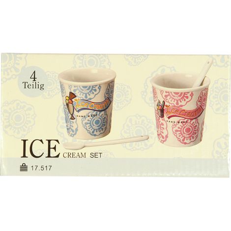 Set de 2 pots pour glace en porcelaine