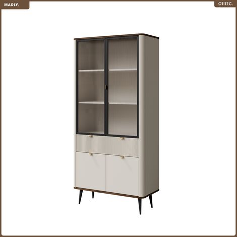 Armoire vitrine - L.90 x H.191 x P.42 - MARLY (1/3)