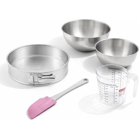 Set de 5 ustensiles de pâtisserie moule à gâteaux bols spatule et verre doseur Zenker Silver (1/5)