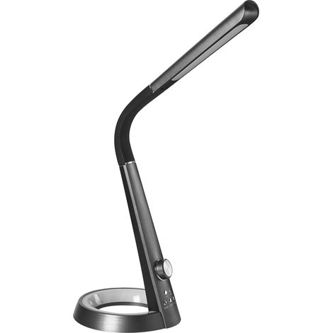 Lámpara LED de escritorio para despacho 3 modos CCT regulador continuo puerto USB pantalla ajustable material sintético negro Canopus