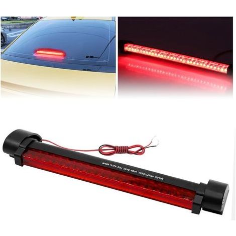 LED-Bremsleuchte – Hohe, mittige Bremsleuchte, rote Anhängerkupplung, 40 LEDs, 33,5 cm, 12 V, dritte Rückleuchte, 1 Stück
