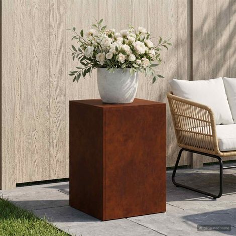 vidaXL Soporte de plantas Oxidado 40 x 40 x 60 cm Acero oxidado (1/5)