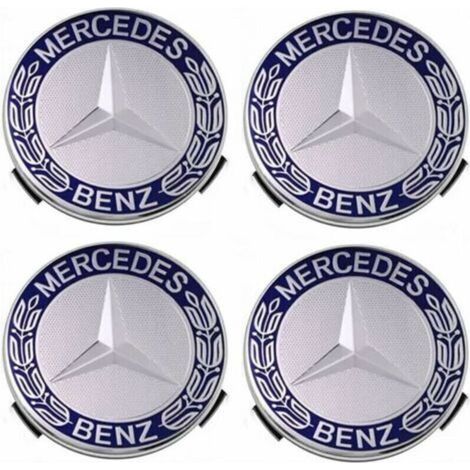 Mercedes-Benz kompatible Radkappen 75 mm – blau, 4er-Set (1/3)