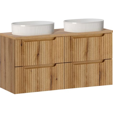 Meuble double vasque 120cm 4 tiroirs Riva Bois (1/5)