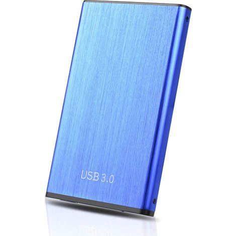 USB3.0 Aluminium Stockage 2.5" HDD pour PC, Xbox One, Desktop, Laptop, Chromebook, Xbox 360.A(2To,Bleu) (1/4)