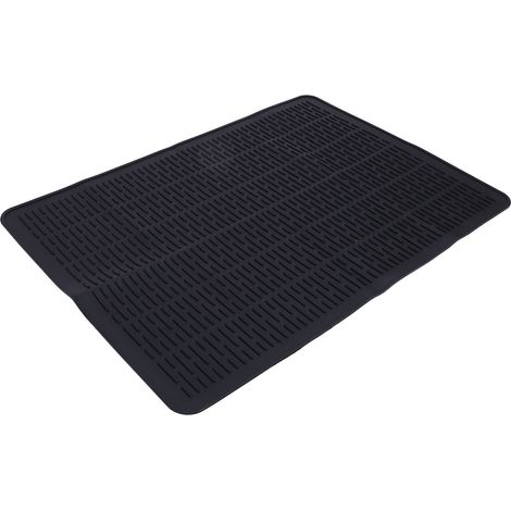 Silikon-Herdabdeckung 50 x 70 cm, rutschfest, wärmeisolierend, für Elektroherde, Geschirrtrockner, schwarz (1/5)