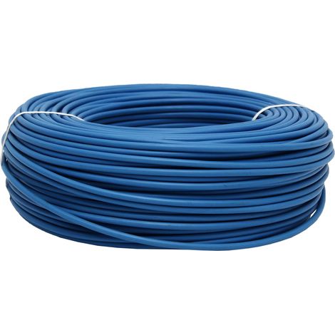 Rotolo di cavo elettrico da 100 m  H07V-K  Sezione da 1 x 1,5 mm2  Colore: blu
