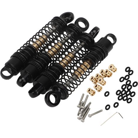 Jeu de 4 amortisseurs filetés aluminium 43mm pour Axial SCX24 1/24 - Noir (1/5)