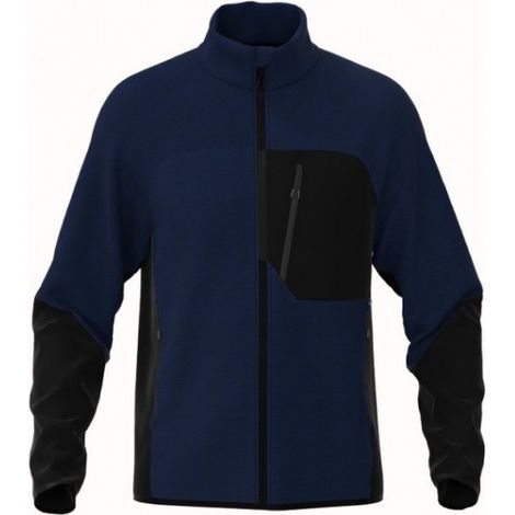 Sudadera de trabajo híbrida BoSafety azul marino y negra talla S (1/5)