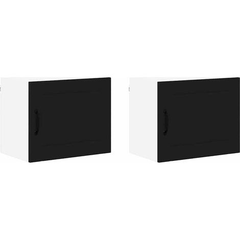 Meubles de Rangement，Armoire de cuisine 2 pcs Noir 50 x 31 x 40 cm Bois d'ingénierie CFW373048 (1/5)