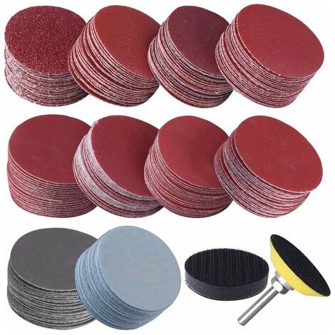 BUNTHAUS 200 Pièces Disques de Ponçage 50mm Disques Abrasifs Grain 80 180 240 320 400 600 800 1000 2000 3000 pour Meulage Fraisage Gravure (1/5)