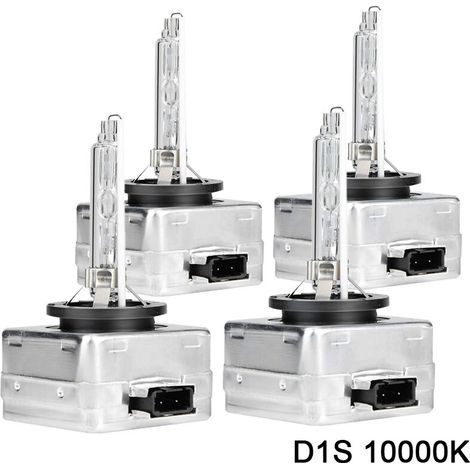Ampoules Xénon HID D1S 10000 K pour phares avant voiture – Lot de 4, 12 V, 35 W, compatibles avec systèmes OEM