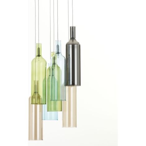 Lampadario in vetro multicolore cm. H120 Ø30