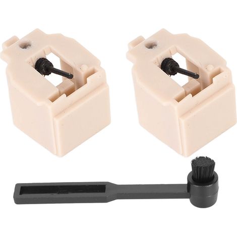 2 Stylos Platine Vinyle avec Brosse de Nettoyage pour Tourne-disques Audio-Technica AT LP60, AT PL300, AT LP60XBT et Modèles USB