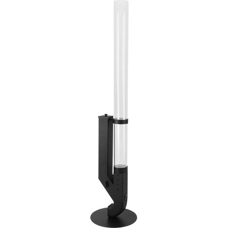 TolleTour Colonna di fuoco a pellet in acciaio al carbonio con vetro borosilicato 3 mm e sportello combustibile, per giardino e terrazza (1/5)