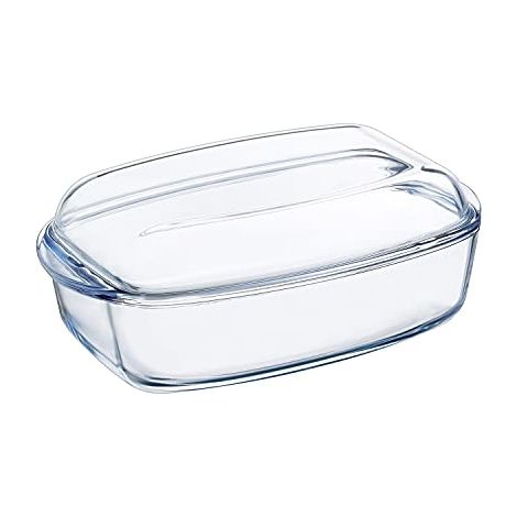 Pyrex Essentials Rettangolare casseruola con Coperchio, 4.5 l (1/4)
