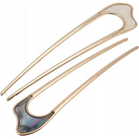 Due fermagli per capelli a forma di U - Stile retrò, adatti per occasioni speciali (1/4)