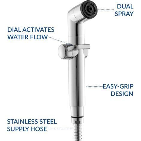 royaluxe-Ensemble de pistolet pulvérisateur de toilette à double fonction sous pression