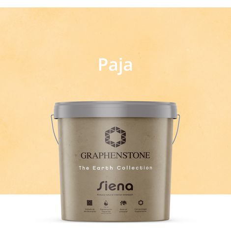 Pintura Ecológica INTERIOR Efecto LIMEWASH Base Cal SIENA Color PAJA 12L
