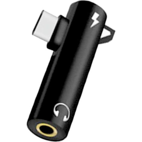 Adaptateur audio USB-C avec crochet, 2 en 1 pour les appels, la musique et la charge, convertisseur pour casque avec prise jack ronde de 3,5 mm. (1/5)