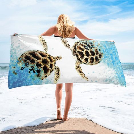Serviette De Plage - Microfibre 75 x 150 cm - Pour Plage Piscine Voyages - 1 Pièce (1/5)