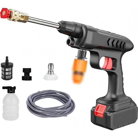 Nettoyeur de voiture sans fil haute pression portable avec réservoir de mousse (1/5)