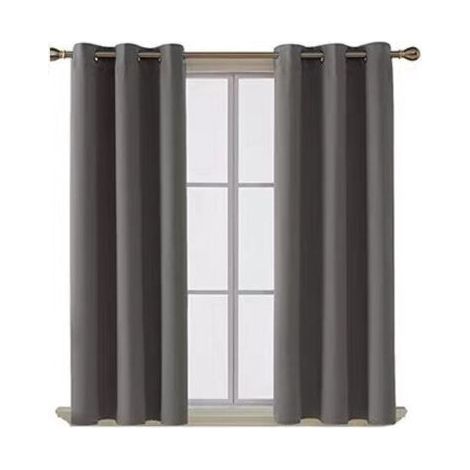 (2xL117xH137, Gris) Rideau Occultant 2 Pièces, Rideau Thermique Isolant Anti Chaleur Tenture Oque à Oeillets Isolation Lumiere Anti UV Decoration Chambre Maison Salon Intérieurs. (1/5)