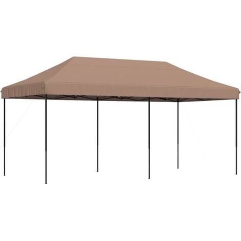 Tente pliante pop-up marron, dimensions : 580 x 292 x 315 cm (1/5)