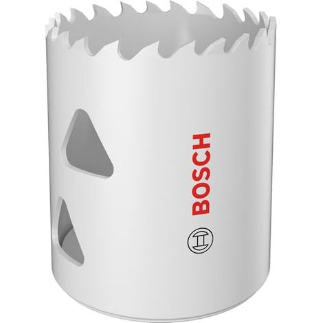 Bosch 1 sierra perforadora roscada multimaterial (para acero, yeso, Ø 43 mm, accesorio profesional para taladro)