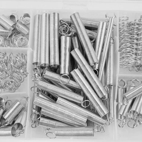 Konvolut von 200 Druck-/Zugfedern – 20 Größen – Kohlenstoffstahl – Sortimentsbox (1/5)
