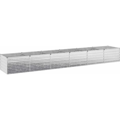 vidaXL Jardin surélevé Multicouleuré 480 x 80 x 55 cm galvanisé