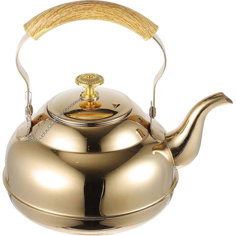 Théière en métal avec passoire, bouilloire de cuisine en acier inoxydable, accessoire de cuisine (1/5)