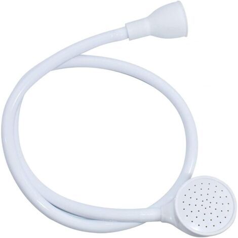 QORVA-Douchette Spécial Robinet - se Connecte au Robinet du Lavabo - Permet de Rincer les Cheveux Comme chez le Coiffeur - Longueur Flexible 1m - Facile d’Utilisation