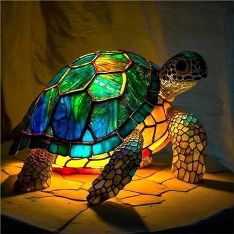 Lampe Animal En Verre Émaillé - Veilleuse LED 3D En Résine - Décoration Intérieure Pour Chambre Et Salon - 1 Pièce (1/5)