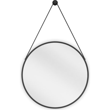 Mexen String Badezimmer-Spiegel rund 50 cm, schwarzer Rahmen - 9854-050-050-000-70 (1/5)
