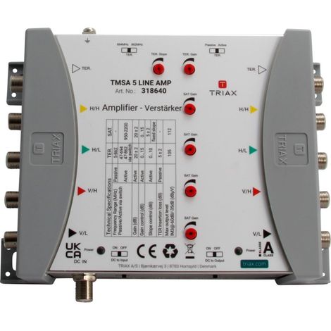 Leitungsverstärker Triax tmsa 5 einstellbare Verstärkung 5-20 dB