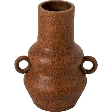 Vase en poterie cognac à anses - cognac (1/3)